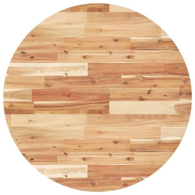 Berkfield Home Table Top Round √ò80x2 cm Solid Wood Acacia in Brown - Size: 80x2 cm - image 1