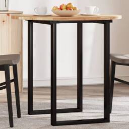 Berkfield Home Table Top Round √ò80x2 cm Solid Wood Acacia in Brown - Size: 80x2 cm - thumbnail 2