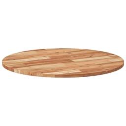 Berkfield Home Table Top Round √ò80x2 cm Solid Wood Acacia in Brown - Size: 80x2 cm - thumbnail 5