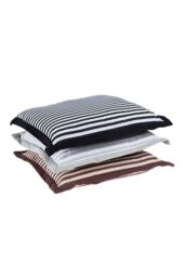 Homescapes Handmade Striped Seat Pad Soft Cotton Dining Chair Cushion in Brown - Size: 40 cm x 40 cm - thumbnail 5