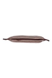Homescapes Handmade Striped Seat Pad Soft Cotton Dining Chair Cushion in Brown - Size: 40 cm x 40 cm - thumbnail 3