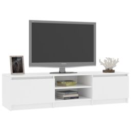 Berkfield Home TV Cabinet White 140x40x35.5 cm Engineered Wood - thumbnail 3
