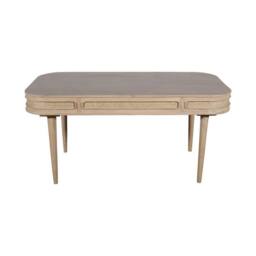 Indian Hub Valencia 6 Seater Dining Table - Mango Wood - L90 x W165 x H78 cm in Light Brown - thumbnail 1