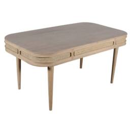 Indian Hub Valencia 6 Seater Dining Table - Mango Wood - L90 x W165 x H78 cm in Light Brown - thumbnail 2