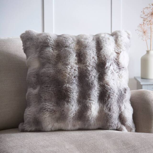 "Portfolio Home Oslo Filled Cushion Pillow Bed Sofa 21"" Inch Square 55 x 55cm in Grey - Size: 55 cm x 55 cm" - image 1