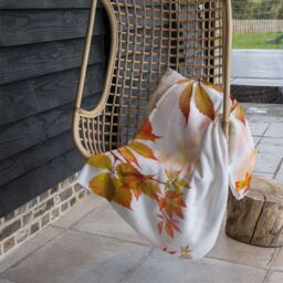 Benjamin Tate Design Autumn Leaves Blanket in Natural - Size: 120 cm x 150 cm - thumbnail 4