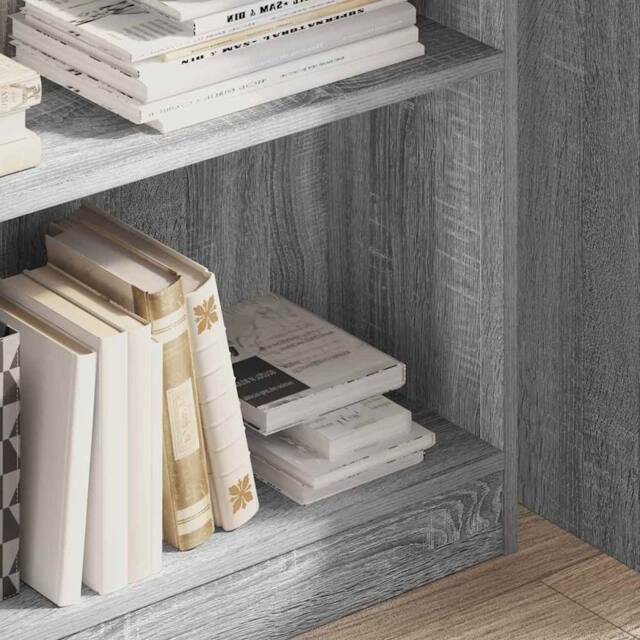 Berkfield Home Decorative Bookcase Grey Sonoma 80x24x109 cm Engineered Wood - Size: 80 x 24 x 109 cm - image 1