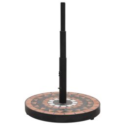 Berkfield Home Parasol Base Terracotta & White Round 12 kg in Brown - thumbnail 2