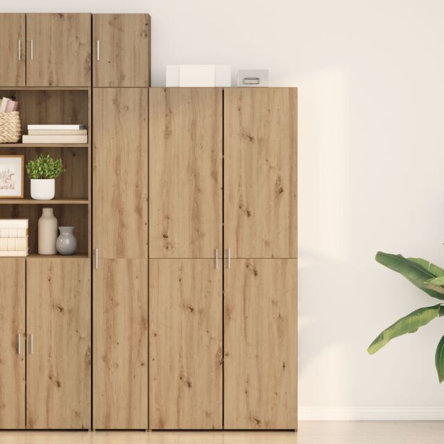 Berkfield Home Highboard Artisan Oak 40x42.5x185 cm Engineered Wood in Brown - image 1