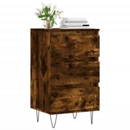 Berkfield Home Sideboard Smoked Oak 40x35x70 cm Engineered Wood in Brown - Size: 40 x 35 x 70 cm - thumbnail 3