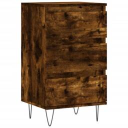 Berkfield Home Sideboard Smoked Oak 40x35x70 cm Engineered Wood in Brown - Size: 40 x 35 x 70 cm - thumbnail 1