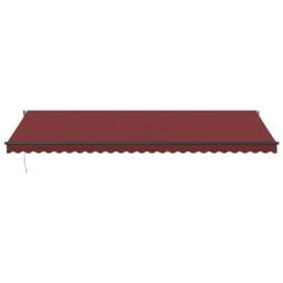 Berkfield Home Manual Retractable Awning Burgundy 600x350 cm in Black - thumbnail 3