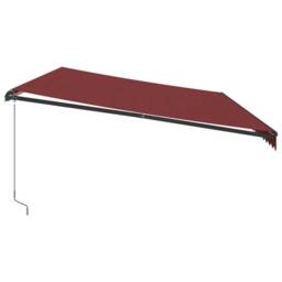 Berkfield Home Manual Retractable Awning Burgundy 600x350 cm in Black - thumbnail 4