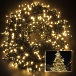 750 LEDs Warm White Fairy String Lights Cool White Indoor/Outdoor Green Cable