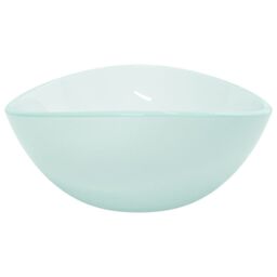 Berkfield Home Basin Tempered Glass 54.5x35x15.5 cm Frosted in Cream - thumbnail 4