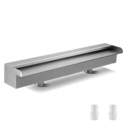 NESTLUNE 30cm Stainless Steel Water Blade Cascade Pond Waterfall Fountain in Silver - thumbnail 2