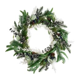 Scottish Everlastings Ltd 60cm Blueberry & Pine Wreath in Blue - thumbnail 2