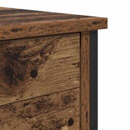 Berkfield Home Stylish Bedside Cabinet Old Wood 40x42x60 cm Engineered Wood in Brown - Size: 40 x 42 x 60 cm - thumbnail 9