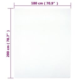 Berkfield Home Jersey Fitted Sheet White 180x200 cm Cotton - thumbnail 4