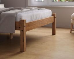 Birlea Pine Wood Double Bed & Mattress Bundle Rio Air Sleepsoul 135cm 4ft 6 in Brown - thumbnail 4