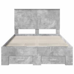 Berkfield Home Bed Frame Concrete Grey 120 x 190 cm Engineered Wood - thumbnail 8