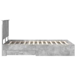 Berkfield Home Bed Frame Concrete Grey 120 x 190 cm Engineered Wood - thumbnail 9