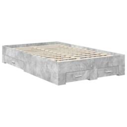 Berkfield Home Bed Frame Concrete Grey 120 x 190 cm Engineered Wood - thumbnail 6