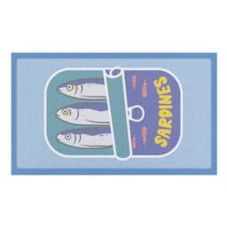 Artsy Mats Sardine Tin Indoor/Outdoor Doormat (70x40cm) in Blue - Size: 40 cm x 70 cm - thumbnail 2