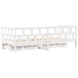 Berkfield Home Daybed with Drawers without Mattress White 80x200 cm Solid Wood - thumbnail 8