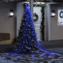 Berkfield Home Christmas Tree light 320 LEDs Blue 375 cm - thumbnail 2