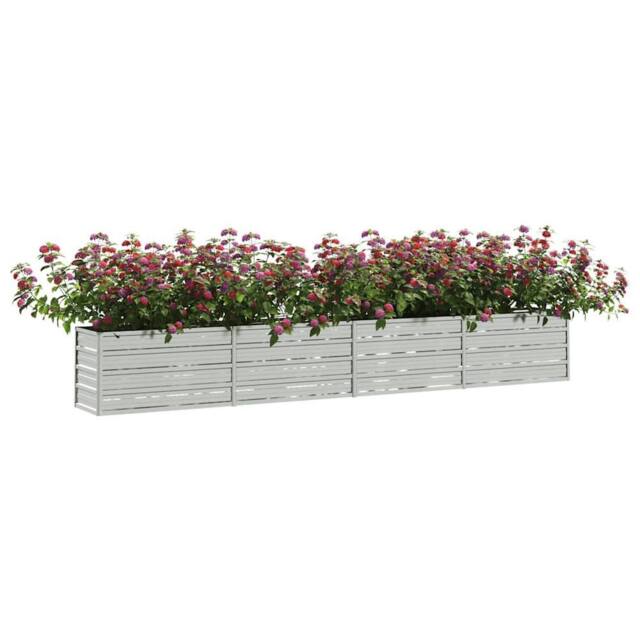Berkfield Home Garden Raised Bed 320x40x45 cm Galvanized Steel Silver - Size: 320 x 40 x 45 cm - image 1