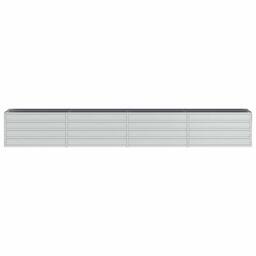 Berkfield Home Garden Raised Bed 320x40x45 cm Galvanized Steel Silver - Size: 320 x 40 x 45 cm - thumbnail 4