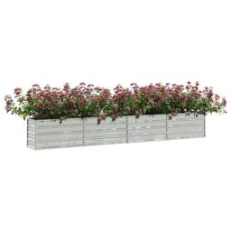 Berkfield Home Garden Raised Bed 320x40x45 cm Galvanized Steel Silver - Size: 320 x 40 x 45 cm - thumbnail 1