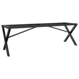 Berkfield Home Coffee Table Legs X-Frame 140x30x43 cm Cast Iron in Black - Size: 140 x 30 x 43 cm - thumbnail 6