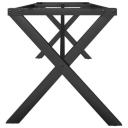 Berkfield Home Coffee Table Legs X-Frame 140x30x43 cm Cast Iron in Black - Size: 140 x 30 x 43 cm - thumbnail 5