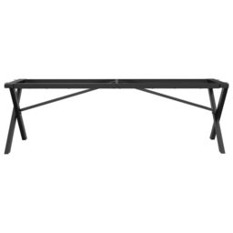 Berkfield Home Coffee Table Legs X-Frame 140x30x43 cm Cast Iron in Black - Size: 140 x 30 x 43 cm - thumbnail 4