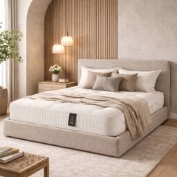 Aspire Luxury 3000 Pocket Cashmere Wool Mattress Medium Comfort in White - Size: Small Single - thumbnail 1