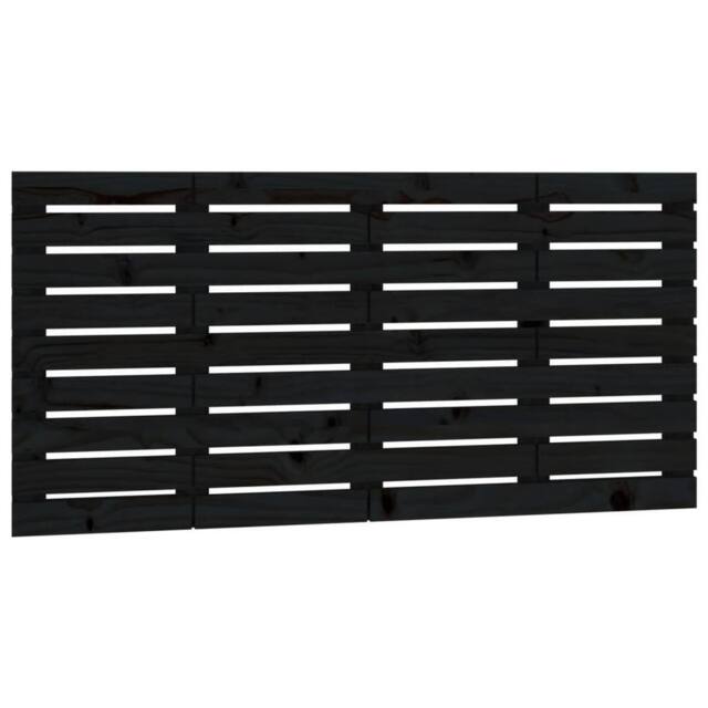 Berkfield Home Wall Headboard Black 126x3x63 cm Solid Wood Pine - Size: 126 x 3 x 63 cm - image 1