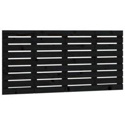 Berkfield Home Wall Headboard Black 126x3x63 cm Solid Wood Pine - Size: 126 x 3 x 63 cm - thumbnail 1