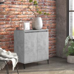 Berkfield Home Sideboard Concrete Grey 60x35x70 cm Engineered Wood - Size: 60 x 35 x 70 cm - thumbnail 1