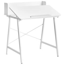 Wyld and Coco Tilting Drawing Desk - White Particle Board Iron Legs - thumbnail 5