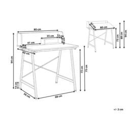Wyld and Coco Tilting Drawing Desk - White Particle Board Iron Legs - thumbnail 3