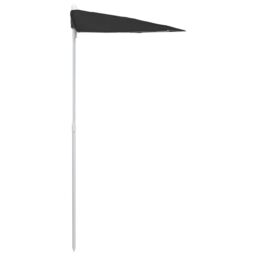 Berkfield Home Garden Half Parasol with Pole 180x90 cm Black - thumbnail 5