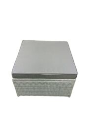 Fimous Rattan Garden Outdoor Furniture Set 13 Seater Rattan Garden Sofa Set with 4 Footstools Light Grey Mixed - thumbnail 6