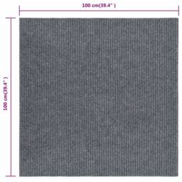 Berkfield Home Modern Dirt Trapper Carpet Runner 100x100 cm Grey - Size: 100 cm diameter - thumbnail 7