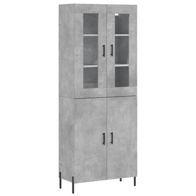 Berkfield Home Highboard Concrete Grey 69.5x34x180 cm Engineered Wood - image 1