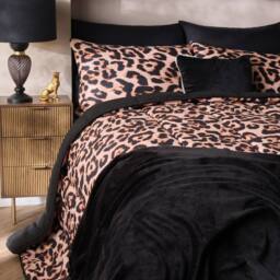 OHS Leopard Coverless 10.5 TOG Duvet Set Pillowcase Quilted Cover in Tan - Size: King - thumbnail 2