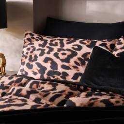 OHS Leopard Coverless 10.5 TOG Duvet Set Pillowcase Quilted Cover in Tan - Size: King - thumbnail 4