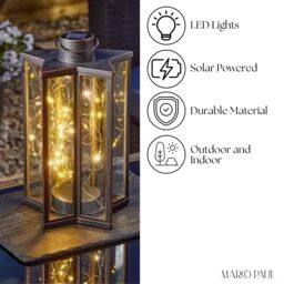 Marco Paul Large Solar Firefly Effect Star Lantern in Bronze - thumbnail 6