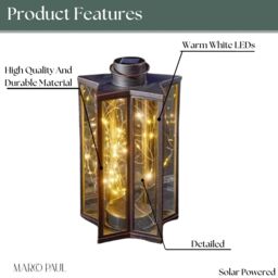 Marco Paul Large Solar Firefly Effect Star Lantern in Bronze - thumbnail 4